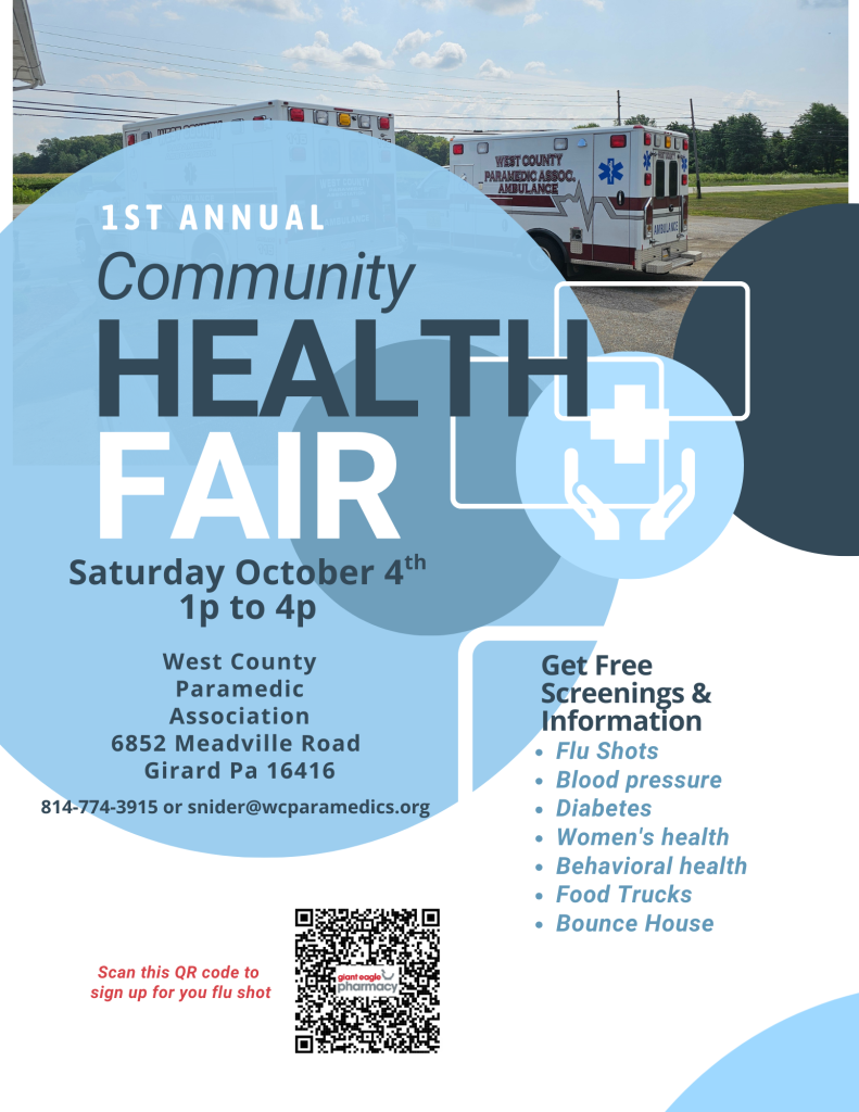 West County Paramedic 2025 Health Fair Oct 4, 2025